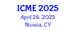 International Conference on Mechanical Engineering (ICME) April 26, 2025 - Nicosia, Cyprus