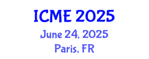 International Conference on Mechanical Engineering (ICME) June 24, 2025 - Paris, France