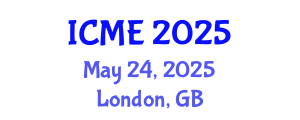 International Conference on Mechanical Engineering (ICME) May 24, 2025 - London, United Kingdom