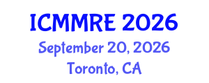 International Conference on Mechanical, Mechatronics and Robotics Engineering (ICMMRE) September 20, 2026 - Toronto, Canada