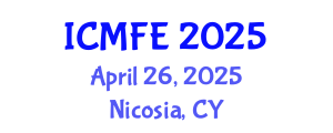 International Conference on Mechanics and Fluid Engineering (ICMFE) April 26, 2025 - Nicosia, Cyprus