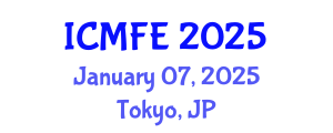 International Conference on Mechanics and Fluid Engineering (ICMFE) January 07, 2025 - Tokyo, Japan