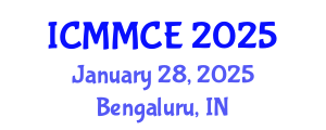 International Conference on Mechanics, Materials and Civil Engineering (ICMMCE) January 28, 2025 - Bengaluru, India