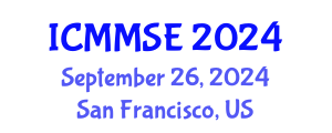 International Conference on Mechanics, Materials Science and Engineering (ICMMSE) September 26, 2024 - San Francisco, United States
