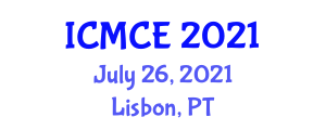 International Conference on Mechatronics and Control Engineering (ICMCE) July 26, 2021 - Lisbon, Portugal