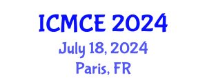 International Conference on Mechatronics and Control Engineering (ICMCE) July 18, 2024 - Paris, France