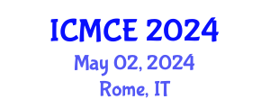 International Conference on Mechatronics and Control Engineering (ICMCE) May 02, 2024 - Rome, Italy