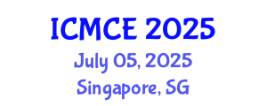 International Conference on Mechatronics and Control Engineering (ICMCE) July 05, 2025 - Singapore, Singapore