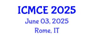International Conference on Mechatronics and Control Engineering (ICMCE) June 03, 2025 - Rome, Italy