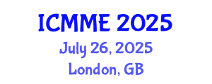 International Conference on Mechatronics and Mechanical Engineering (ICMME) July 26, 2025 - London, United Kingdom