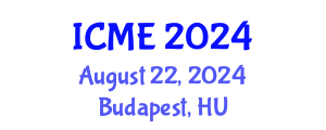 International Conference on Mechatronics Engineering (ICME) August 22, 2024 - Budapest, Hungary