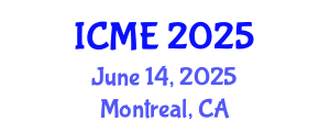 International Conference on Mechatronics Engineering (ICME) June 14, 2025 - Montreal, Canada
