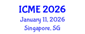 International Conference on Mechatronics Engineering (ICME) January 11, 2026 - Singapore, Singapore