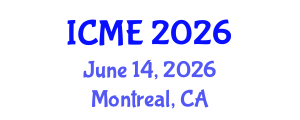 International Conference on Mechatronics Engineering (ICME) June 14, 2026 - Montreal, Canada