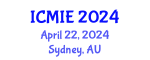 International Conference on Mechatronics, Manufacturing and Industrial Engineering (ICMIE) April 22, 2024 - Sydney, Australia
