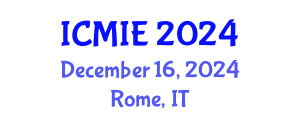 International Conference on Mechatronics, Manufacturing and Industrial Engineering (ICMIE) December 16, 2024 - Rome, Italy