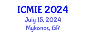 International Conference on Mechatronics, Manufacturing and Industrial Engineering (ICMIE) July 15, 2024 - Mykonos, Greece