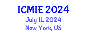 International Conference on Mechatronics, Manufacturing and Industrial Engineering (ICMIE) July 11, 2024 - New York, United States