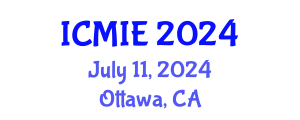 International Conference on Mechatronics, Manufacturing and Industrial Engineering (ICMIE) July 11, 2024 - Ottawa, Canada