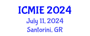International Conference on Mechatronics, Manufacturing and Industrial Engineering (ICMIE) July 11, 2024 - Santorini, Greece