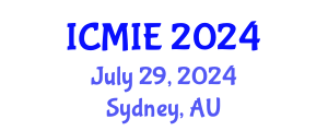 International Conference on Mechatronics, Manufacturing and Industrial Engineering (ICMIE) July 29, 2024 - Sydney, Australia