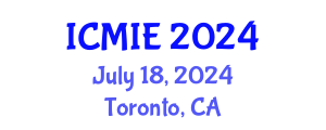 International Conference on Mechatronics, Manufacturing and Industrial Engineering (ICMIE) July 18, 2024 - Toronto, Canada