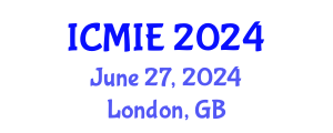 International Conference on Mechatronics, Manufacturing and Industrial Engineering (ICMIE) June 27, 2024 - London, United Kingdom