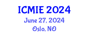 International Conference on Mechatronics, Manufacturing and Industrial Engineering (ICMIE) June 27, 2024 - Oslo, Norway