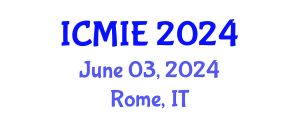 International Conference on Mechatronics, Manufacturing and Industrial Engineering (ICMIE) June 03, 2024 - Rome, Italy
