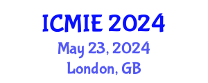 International Conference on Mechatronics, Manufacturing and Industrial Engineering (ICMIE) May 23, 2024 - London, United Kingdom