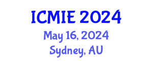 International Conference on Mechatronics, Manufacturing and Industrial Engineering (ICMIE) May 16, 2024 - Sydney, Australia