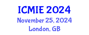 International Conference on Mechatronics, Manufacturing and Industrial Engineering (ICMIE) November 25, 2024 - London, United Kingdom