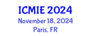 International Conference on Mechatronics, Manufacturing and Industrial Engineering (ICMIE) November 18, 2024 - Paris, France
