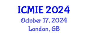 International Conference on Mechatronics, Manufacturing and Industrial Engineering (ICMIE) October 17, 2024 - London, United Kingdom