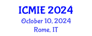 International Conference on Mechatronics, Manufacturing and Industrial Engineering (ICMIE) October 10, 2024 - Rome, Italy
