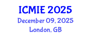 International Conference on Mechatronics, Manufacturing and Industrial Engineering (ICMIE) December 09, 2025 - London, United Kingdom