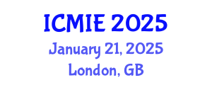 International Conference on Mechatronics, Manufacturing and Industrial Engineering (ICMIE) January 21, 2025 - London, United Kingdom