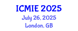 International Conference on Mechatronics, Manufacturing and Industrial Engineering (ICMIE) July 26, 2025 - London, United Kingdom