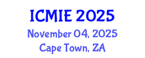 International Conference on Mechatronics, Manufacturing and Industrial Engineering (ICMIE) November 04, 2025 - Cape Town, South Africa