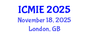 International Conference on Mechatronics, Manufacturing and Industrial Engineering (ICMIE) November 18, 2025 - London, United Kingdom