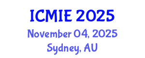 International Conference on Mechatronics, Manufacturing and Industrial Engineering (ICMIE) November 04, 2025 - Sydney, Australia
