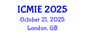 International Conference on Mechatronics, Manufacturing and Industrial Engineering (ICMIE) October 21, 2025 - London, United Kingdom