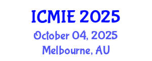 International Conference on Mechatronics, Manufacturing and Industrial Engineering (ICMIE) October 04, 2025 - Melbourne, Australia