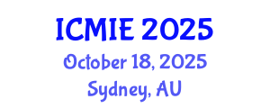 International Conference on Mechatronics, Manufacturing and Industrial Engineering (ICMIE) October 18, 2025 - Sydney, Australia