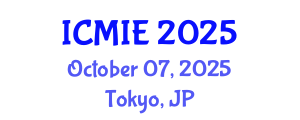International Conference on Mechatronics, Manufacturing and Industrial Engineering (ICMIE) October 07, 2025 - Tokyo, Japan