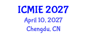 International Conference on Mechatronics, Manufacturing and Industrial Engineering (ICMIE) April 10, 2027 - Chengdu, China International Conference on Mechatronics, Manufacturing and Industrial Engineering (ICMIE) April 10, 2027 - Chengdu, China