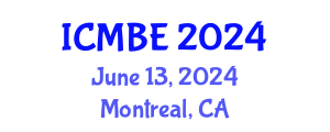 International Conference on Medical and Biological Engineering (ICMBE) June 13, 2024 - Montreal, Canada
