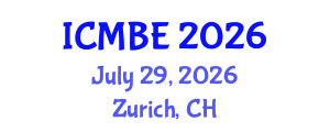 International Conference on Medical and Biological Engineering (ICMBE) July 29, 2026 - Zurich, Switzerland