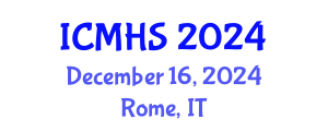 International Conference on Medical and Health Sciences (ICMHS) December 16, 2024 - Rome, Italy