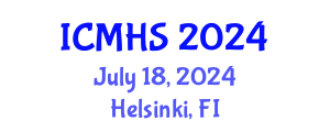International Conference on Medical and Health Sciences (ICMHS) July 18, 2024 - Helsinki, Finland